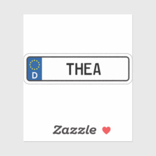 Stickers Plaque de Licence de voiture Thea Alleman