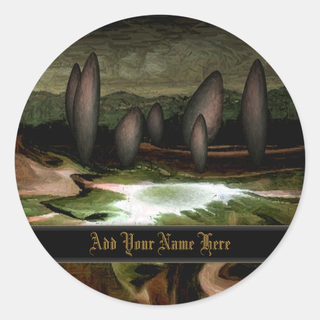 Stickers Plaque du cercle de pierre debout (Devant)
