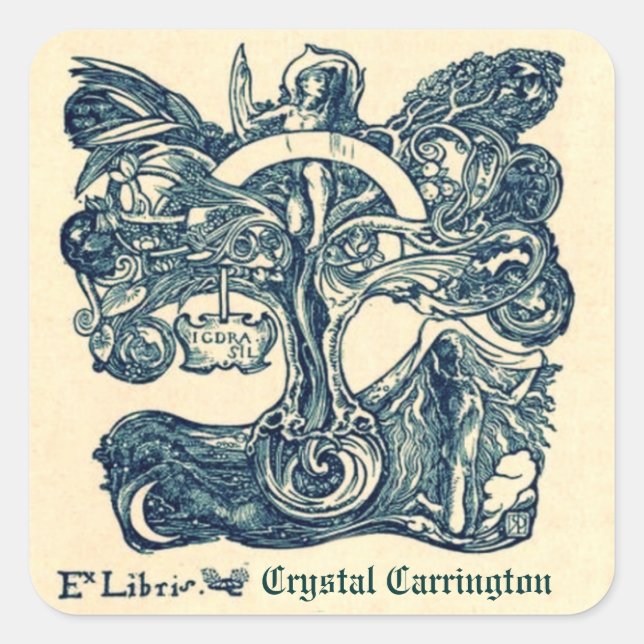 Stickers Plaque Ex Libris vintage (Devant)