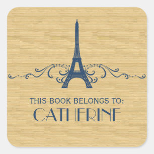 Stickers Plaque Plat Plat Bleu Français