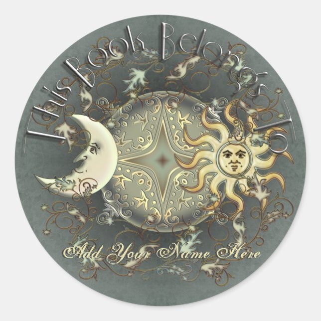 Stickers Plaque solaire et lunaire céleste (Devant)