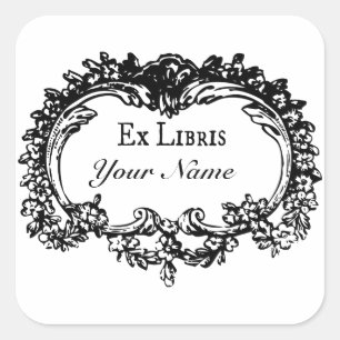 Stickers Plaques de livres victoriennes Ex Libris