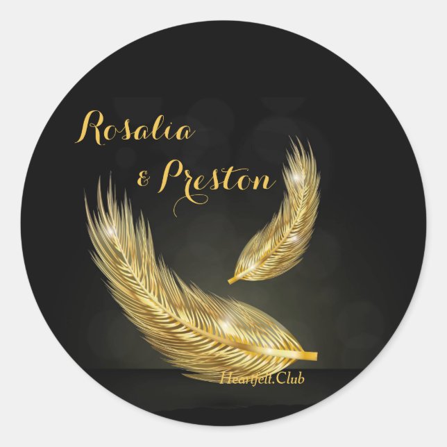 Stickers Plumes d'or (Devant)