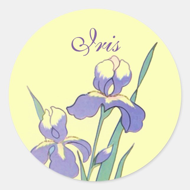Stickers Point Arrondi Iris Personnalisé Seaux Per (Devant)