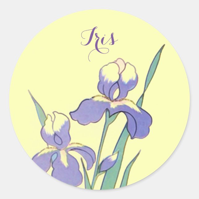 Stickers Point Arrondi Iris Personnalisé Seaux Per (Devant)