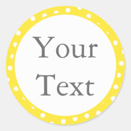 Stickers Pointe Jaune et Blanc avec texte personna