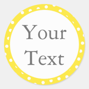 Stickers Pointe Jaune et Blanc avec texte personna