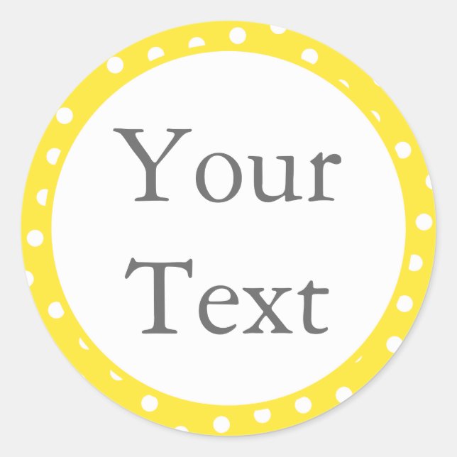 Stickers Pointe Jaune et Blanc avec texte personna (Devant)