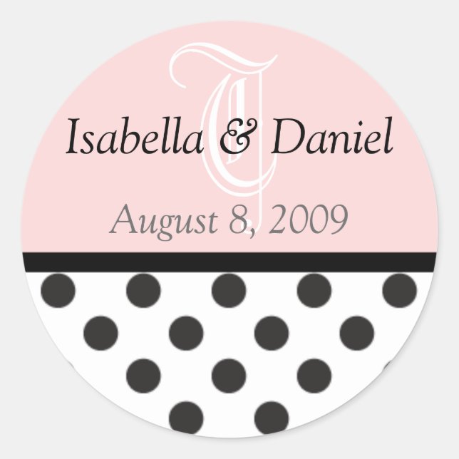 Stickers pois Monogrammes Cadeaux Phoques (Devant)