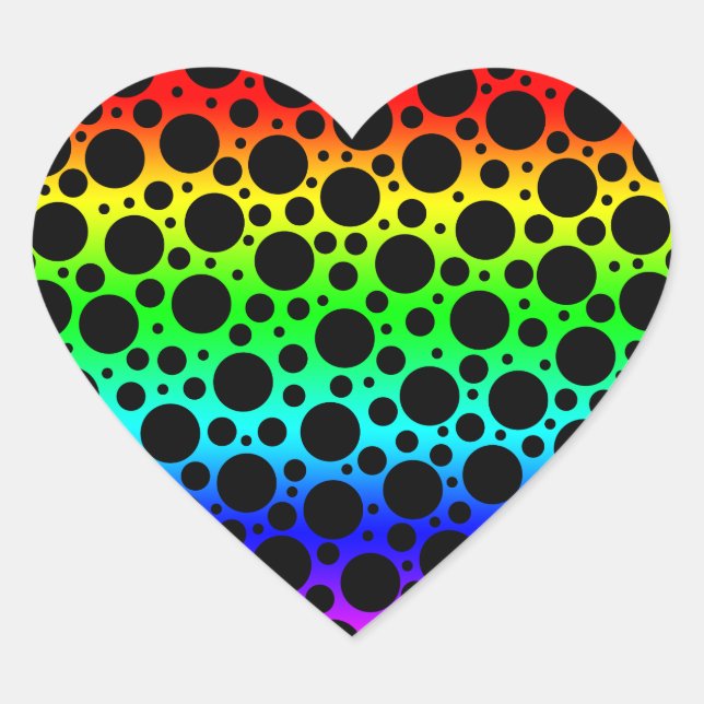 Stickers Pois Random Rainbow Étiquettes (Devant)