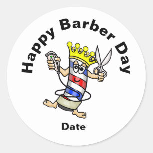 Stickers Pole en barbier pour le Jour du Barbier