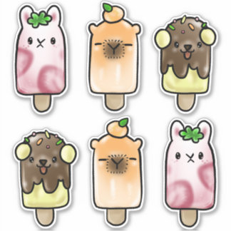 Stickers Popsicle Animal Kawaii