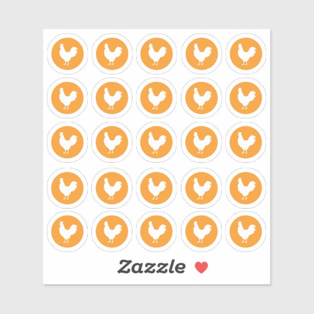 Stickers poulet au choix du repas (Feuille)