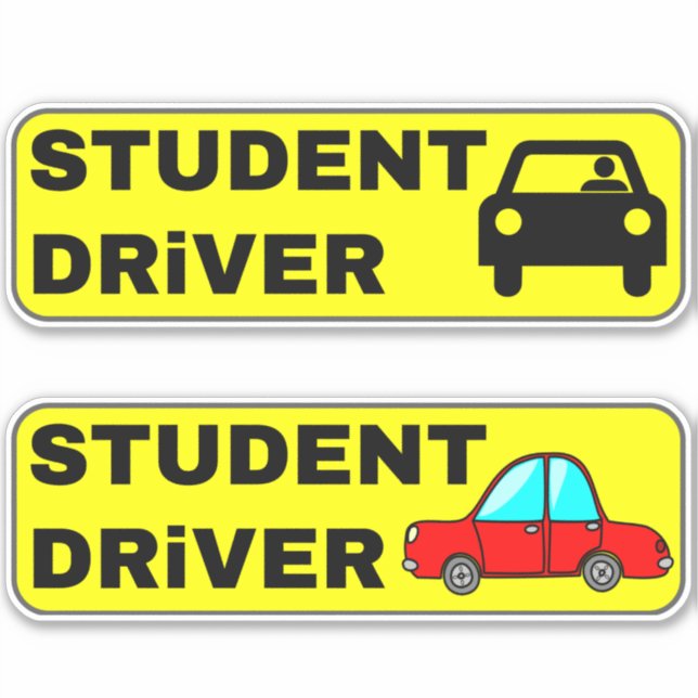 Stickers pour chauffeur novice amusant pour les vo (Devant)