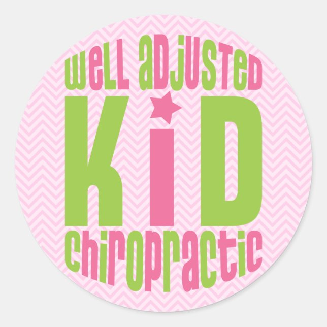 Stickers pour enfants de chiropratique bien ajusté (Devant)