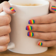 Couvercles à ongles arc-en-ciel