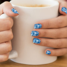 Motif Géométrique Bleu Élémentaire N°12