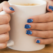 Motif Géométrique Bleu Élémentaire N°13