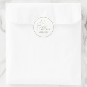 Stickers pour une douche de mariée.