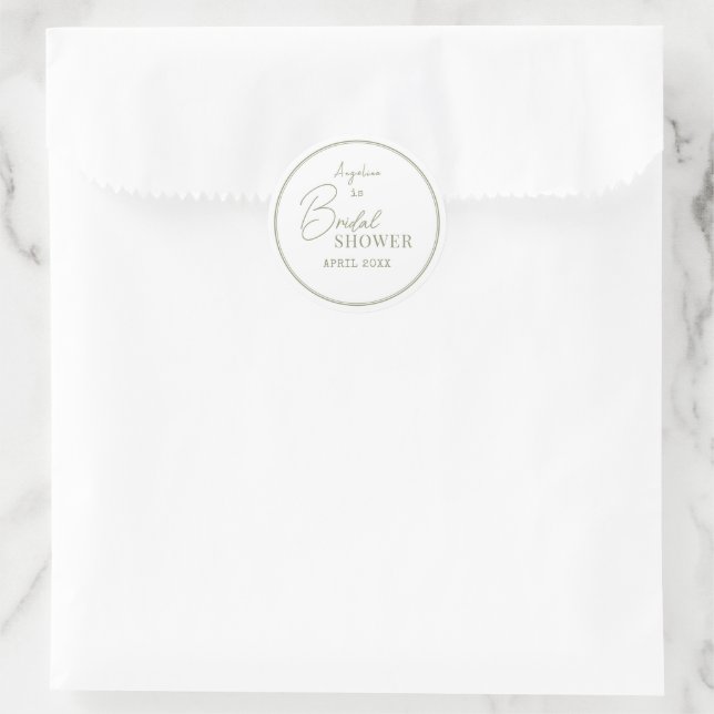 Stickers pour une douche de mariée. (Sac)