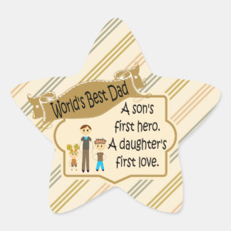 Stickers Première Amour du meilleur papa du monde