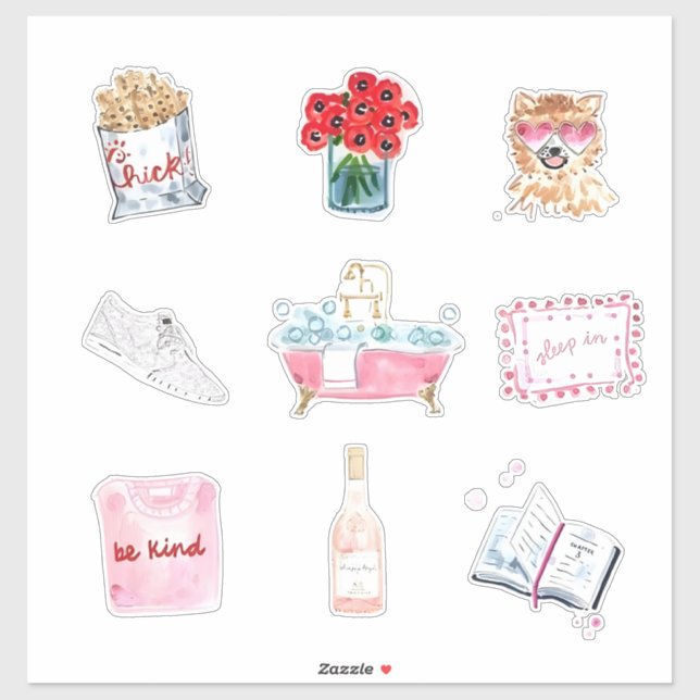 Stickers Preppy Girl Starter Pack (Feuille)