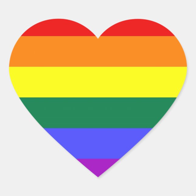 Stickers Pride LGBT (Coeur) (Devant)