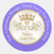 Stickers Princess et Gold personnalisés