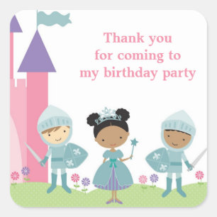Stickers princesse et chevalier afro-américains