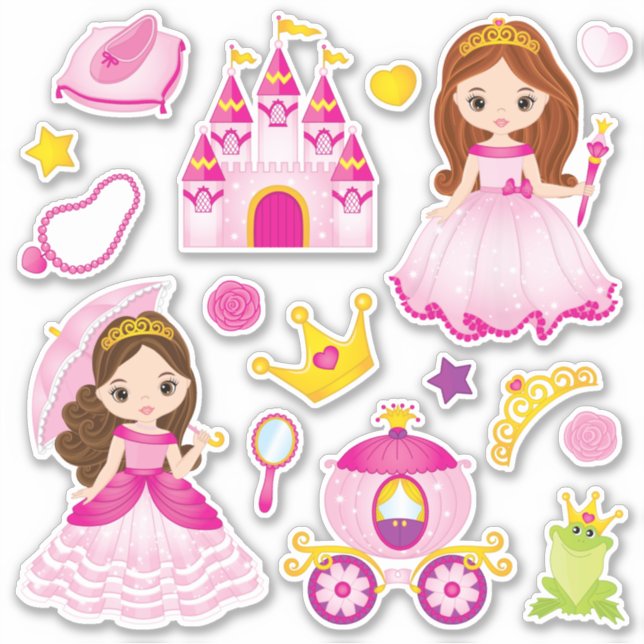 Stickers Princesse et Fairytale - Set de 16 (Devant)