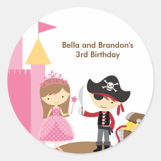 Stickers Princesse et Pirate (Devant)