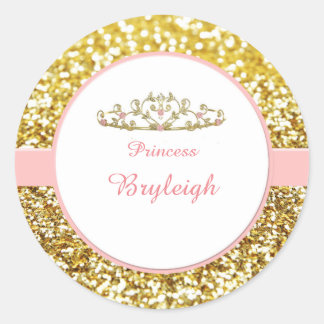 stickers princesse rose et or