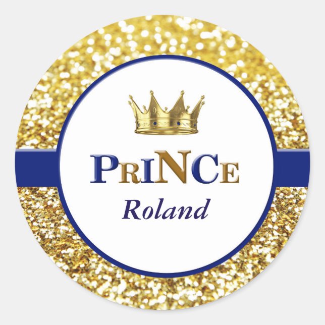 stickers princiers royaux en bleu et or (Devant)