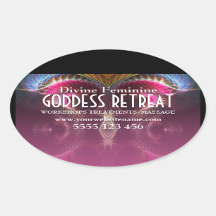 Stickers Promotionnels Ovaux Divins Déesse Fractal