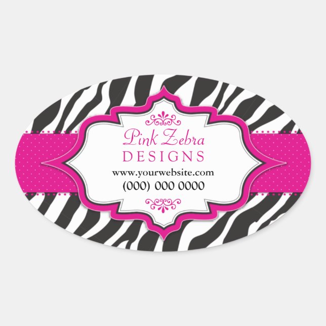 Stickers promotionnels rose Zebra Ribbon (Devant)