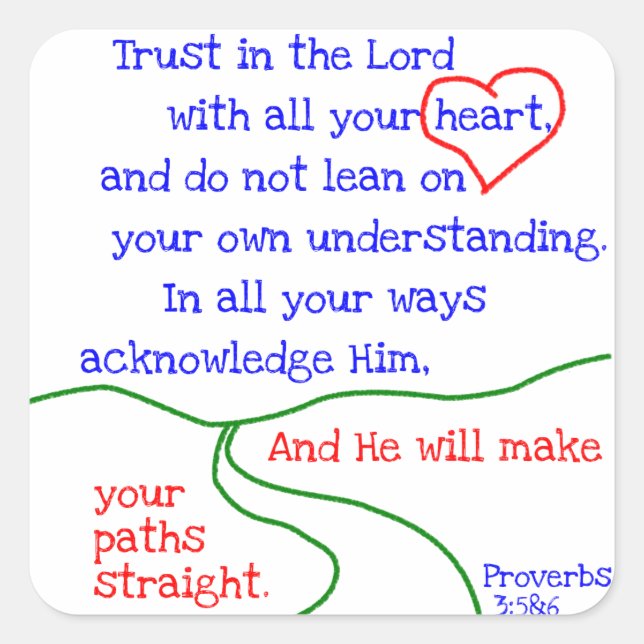 Stickers Proverbes 3:5&6 (Devant)