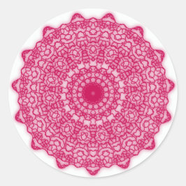 Stickers psychédélique kaléidoscope rose