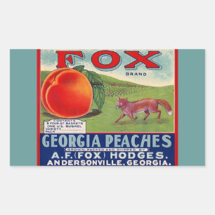 Stickers Publicité Vintage Fox Georgia Peaches