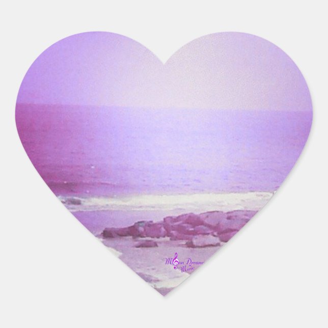Stickers Purple Ocean et Sky Heart (Devant)