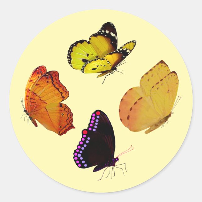 Stickers quatre papillons (Devant)