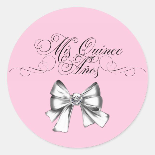 Stickers Quinceanera Rose élégant (Devant)