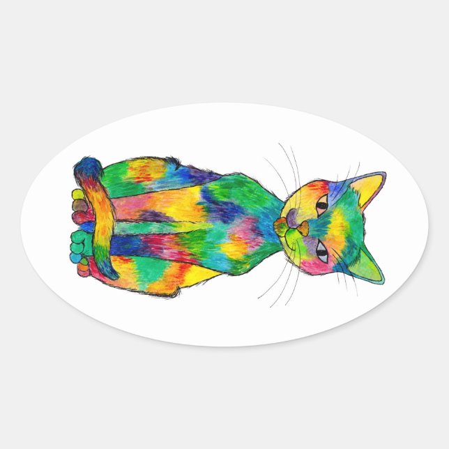 Stickers Rainbow Cat (Devant)