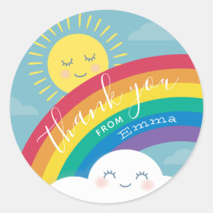 Stickers Rainbow Cloud et Sun Merci Favoriser