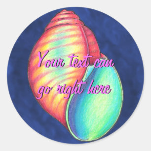 Stickers Rainbow Shell