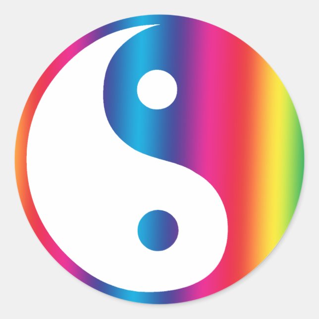 Stickers Rainbow Yin Yang (Devant)
