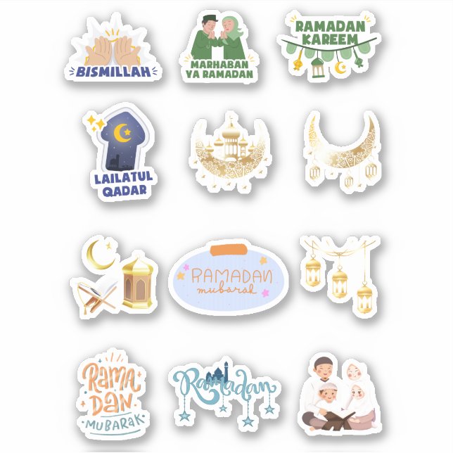 Stickers Ramadan et Aïd musulman de fête islamique (Devant)