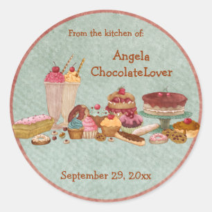 Stickers Recette Dessert Personnalisé