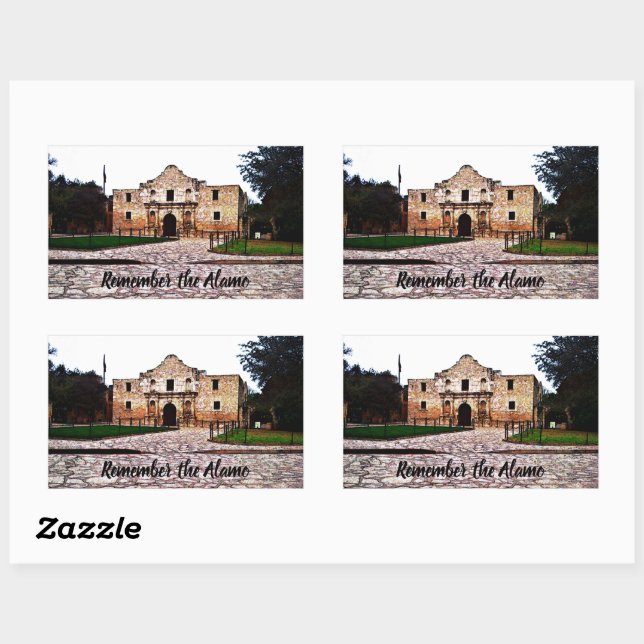 Stickers Rectangle Alamo (Feuille)
