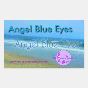Stickers Rectangle Angel Blue Eyes