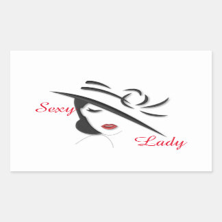 Stickers Rectangle Lady sexy Warrior_Wares_Inc